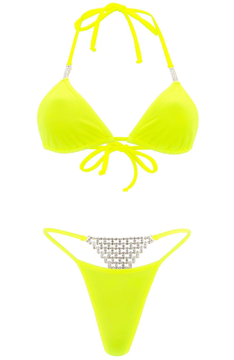 Big Bling in Silver Mist / G String Bikini Set-Sets-Breezy Rack