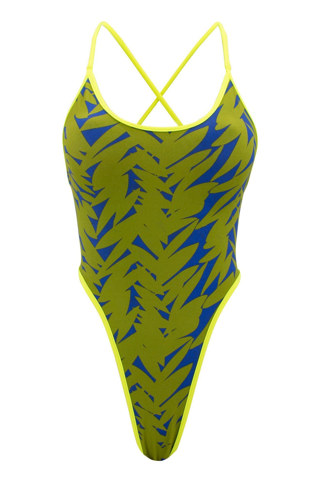 Baywatch Jungle Lime / Thong One Piece-One Piece-Breezy Rack