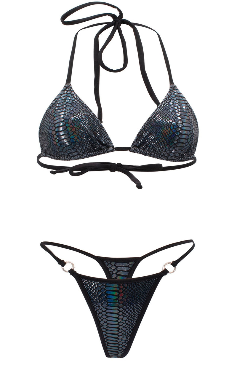Black Crystal / Cheeky Bikini Set-Sets-Breezy Rack