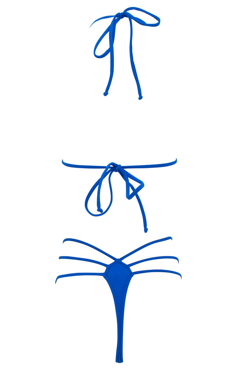 Blue Spyder / Thong Bikini Set-Sets-Breezy Rack