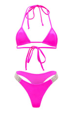 Drippin Daisy in Perfect Pink / Thong Bikini Set-Sets-Breezy Rack
