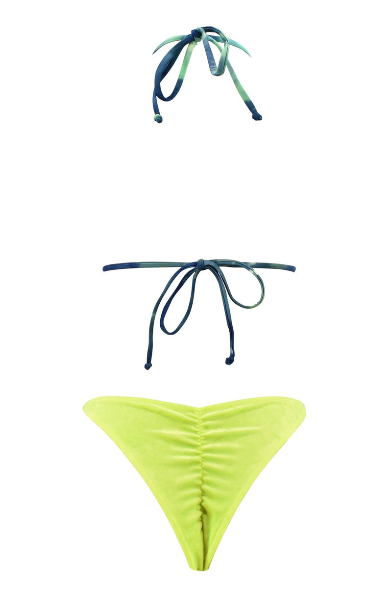 Hawaii in Crushed Velvet / Cheeky Bikini Set-Sets-Breezy Rack