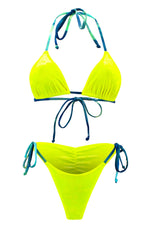Hawaii in Crushed Velvet / Cheeky Bikini Set-Sets-Breezy Rack