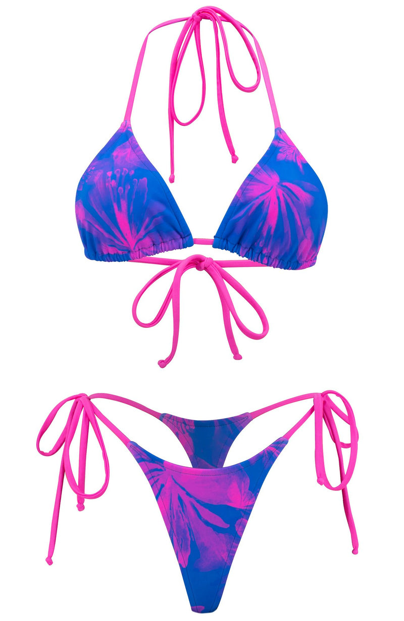 Jojo in Blueberry Ras / Thong Bikini Set-Sets-Breezy Rack