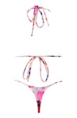 Jojo in Floral Blush / Thong Bikini Set-Sets-Breezy Rack