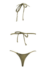 Joy in Olive Python / Thong Bikini Set-Sets-Breezy Rack