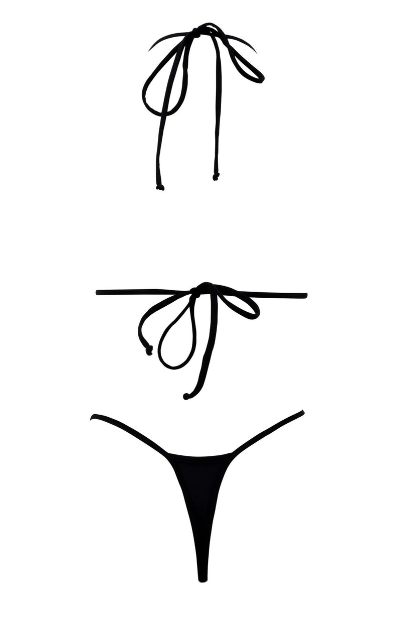 Minimal Classic in Onyx / Thong Bikini Set-Sets-Breezy Rack