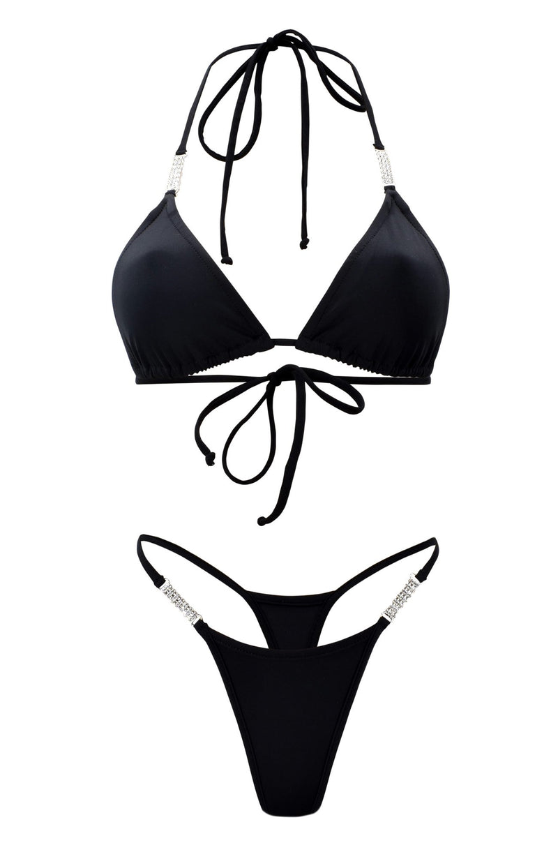 Minimal Classic in Onyx / Thong Bikini Set-Sets-Breezy Rack