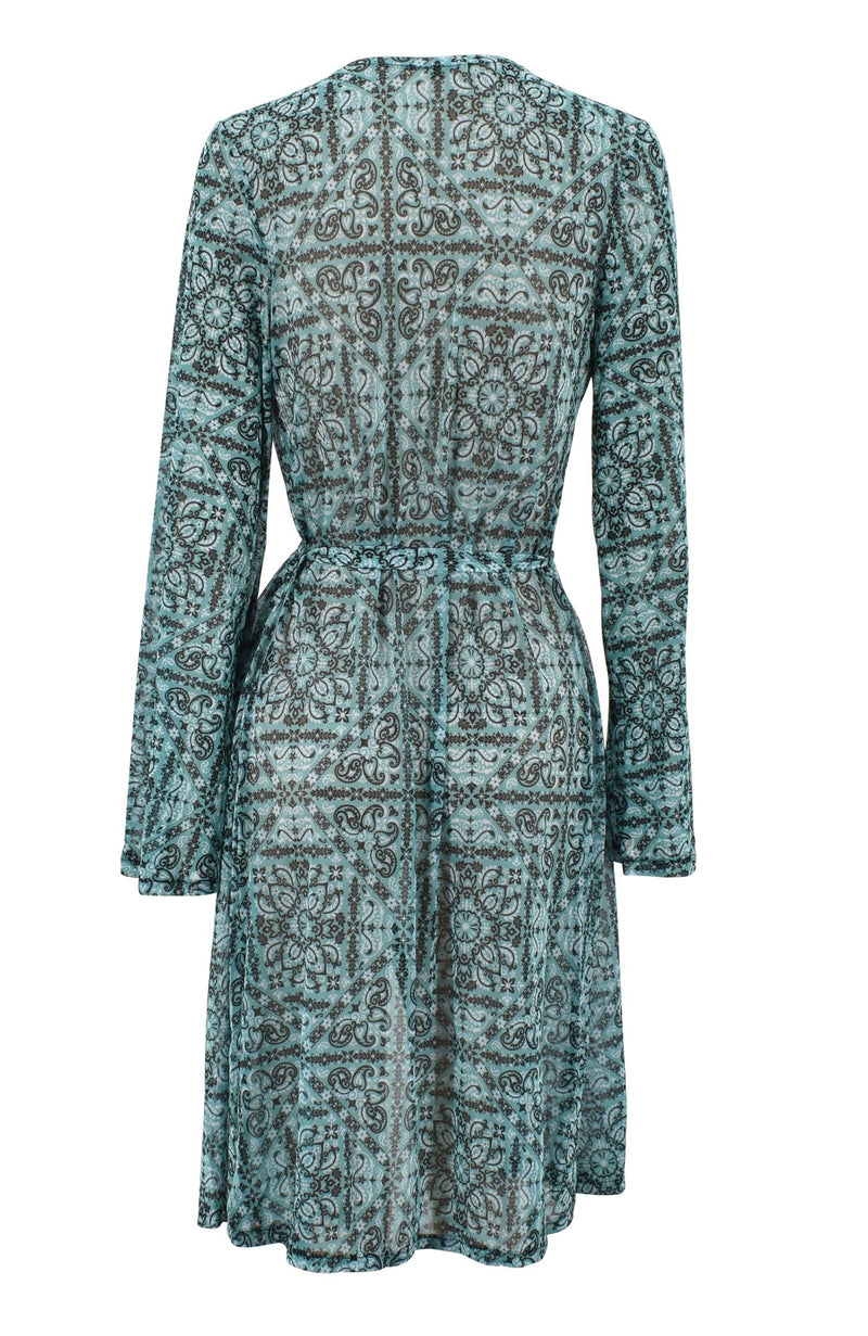 Retro Bandana in Aqua / Robe-Sets-Breezy Rack