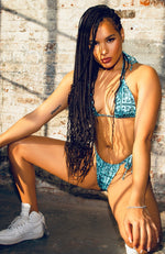 Retro Bandana in Red / Thong Bikini Set-Sets-Breezy Rack
