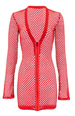 The Banshee in Blue / Fishnet Zip Up-Cover Ups-Breezy Rack