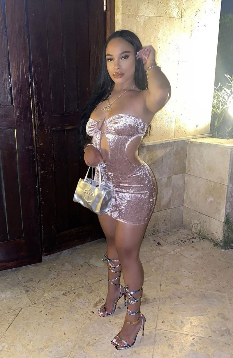 The Bonnie in Beige / Tube dress-Dresses-Breezy Rack