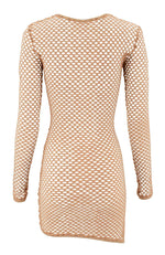 The Tease in Camouflage / Fishnet Crew Neck Cover-up Dress-Cover Ups-Breezy Rack