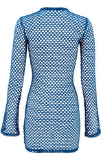 The Banshee in Blue / Fishnet Zip Up-Cover Ups-Breezy Rack