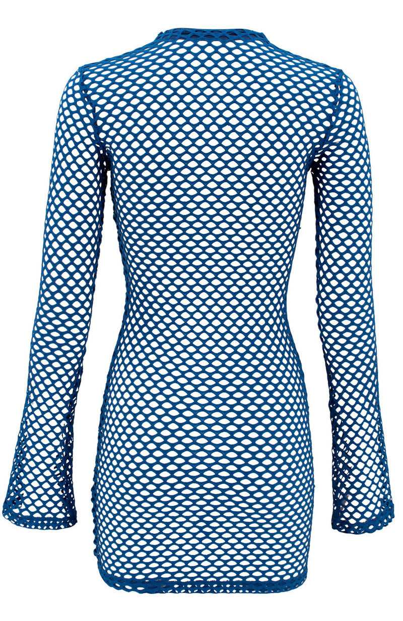 The Banshee in Blue / Fishnet Zip Up-Cover Ups-Breezy Rack