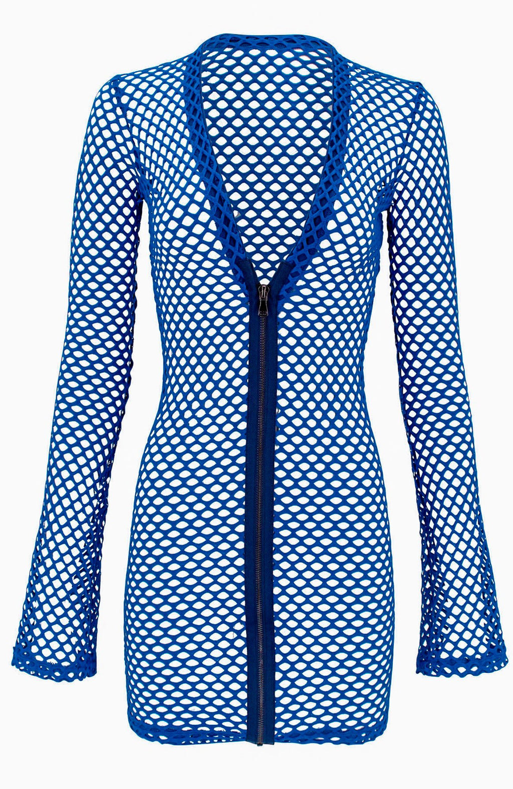 The Banshee in Blue / Fishnet Zip Up-Cover Ups-Breezy Rack